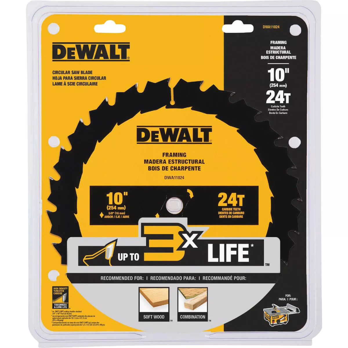 DEWALT 10 In. 24-Tooth General Purpose Circular Saw Blade - photo 2