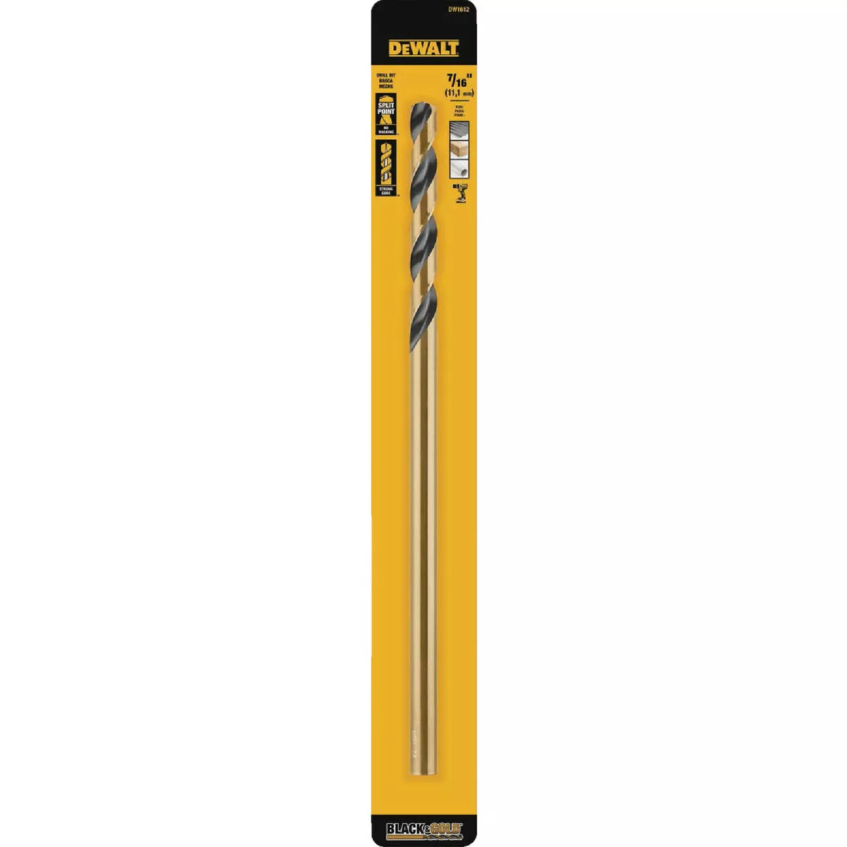DeWalt 7/16 In. x 12 In. Black & Gold Oxide Drill Bit - photo 2