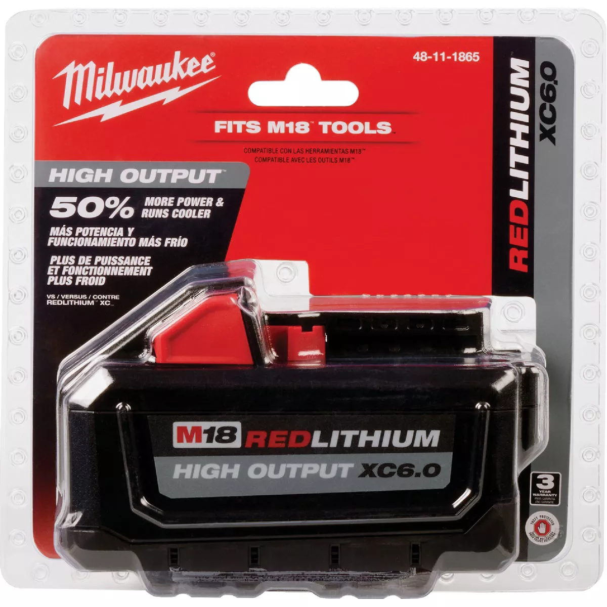 Milwaukee M18 REDLITHIUM Lithium-Ion High Output XC 6.0 Ah Battery Pack - photo 2