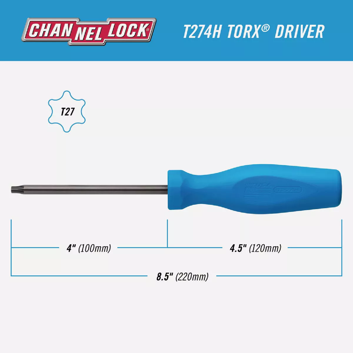 Channellock T27 x 4 In. Professional Torx Screwdriver - photo 4