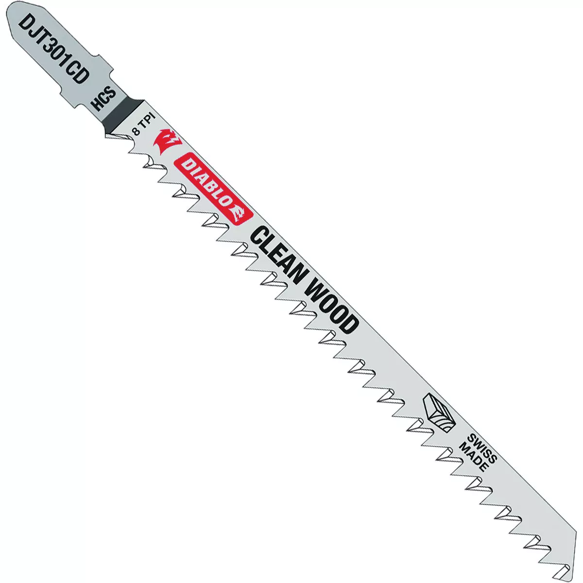 Diablo 4-5/8 In. x 8 TPI T-Shank HCS Jig Saw Blade for Wood (5-Pack)