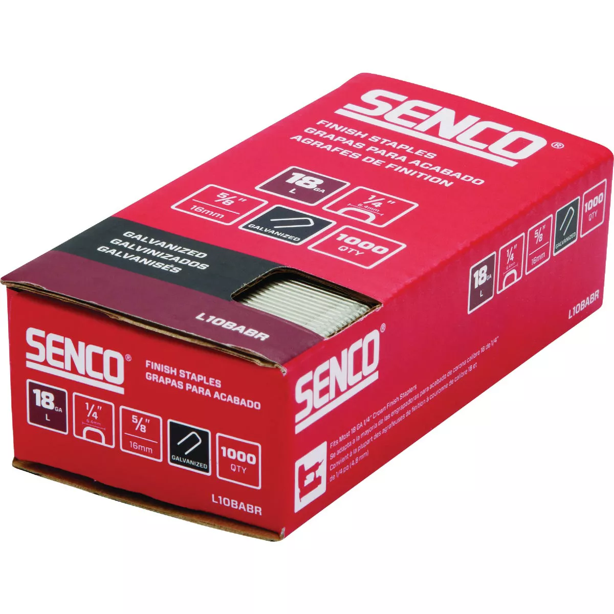Senco AccuSet 1/4 In. x 5/8 In. 18-Gauge Galvanized Medium Wire Finish Staple (1000 Ct.) - photo 2