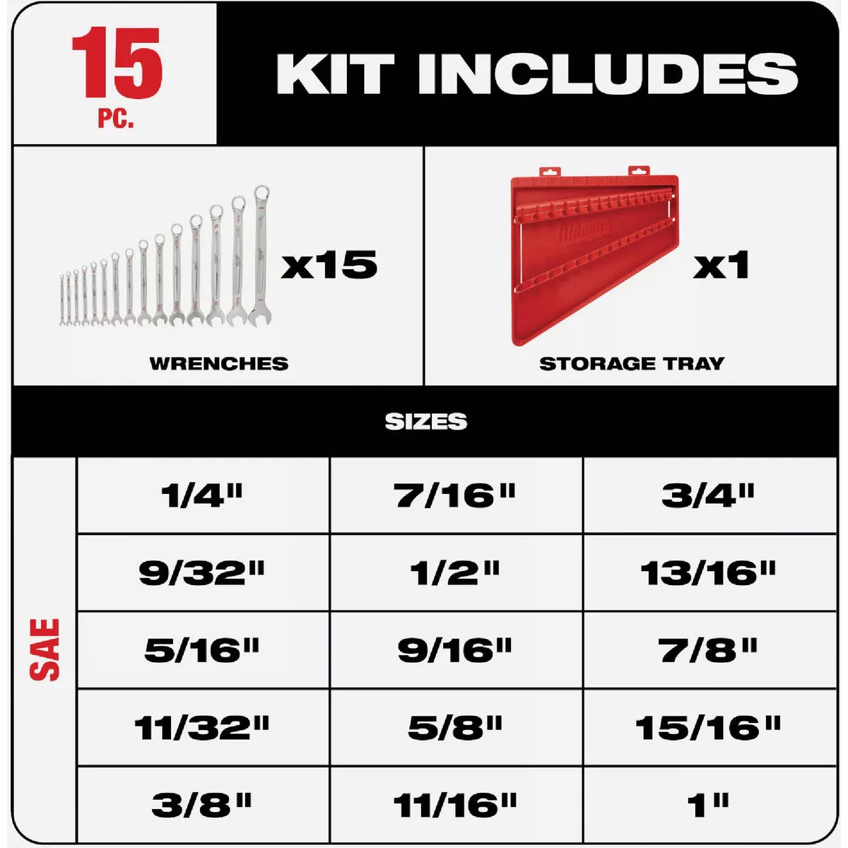 Milwaukee Standard 12-Point Combination Wrench Set (15-Piece) - photo 4