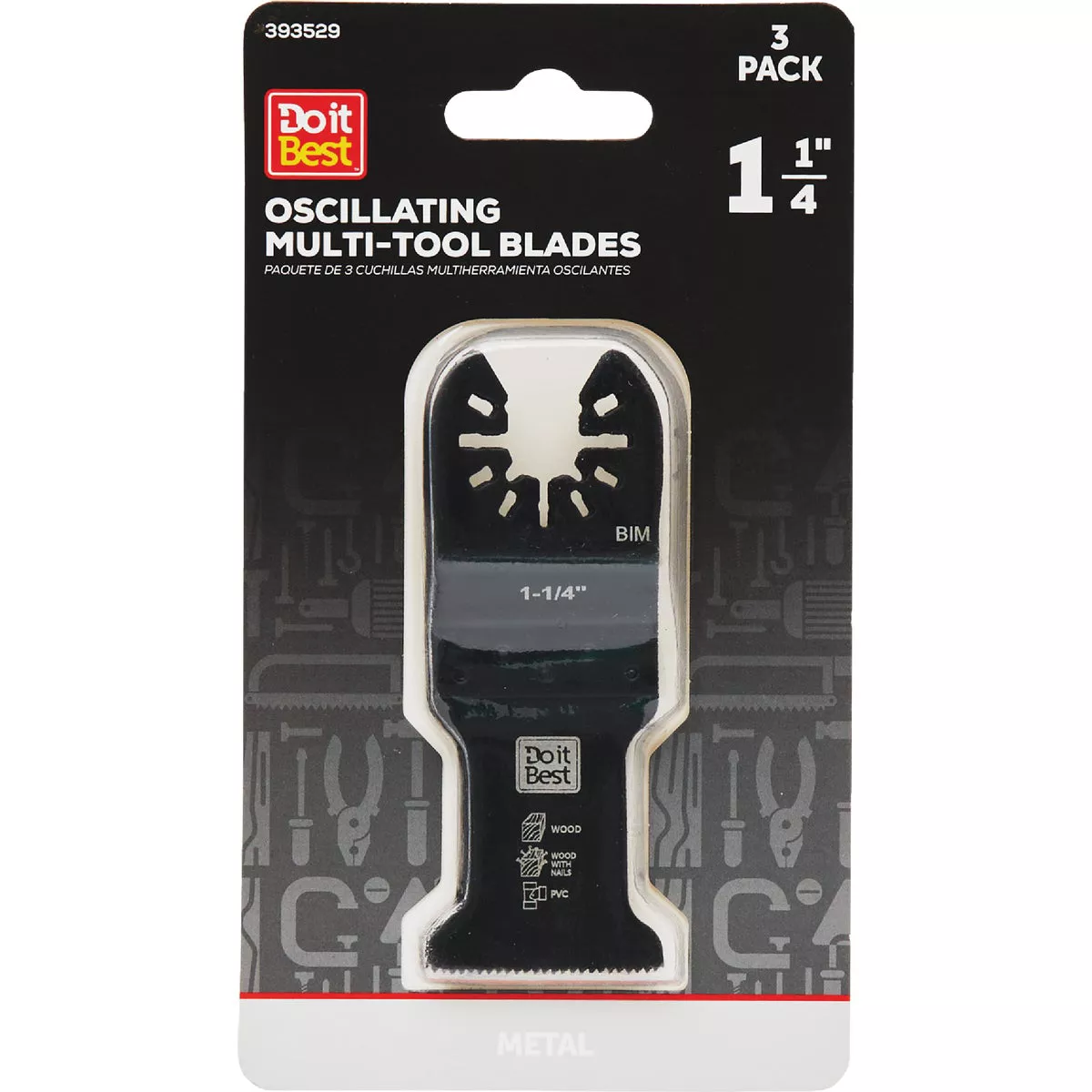 Do it Best 1-1/4 In. Bi-Metal Metal Cutting Oscillating Multi-Tool Blade (3-Pack)