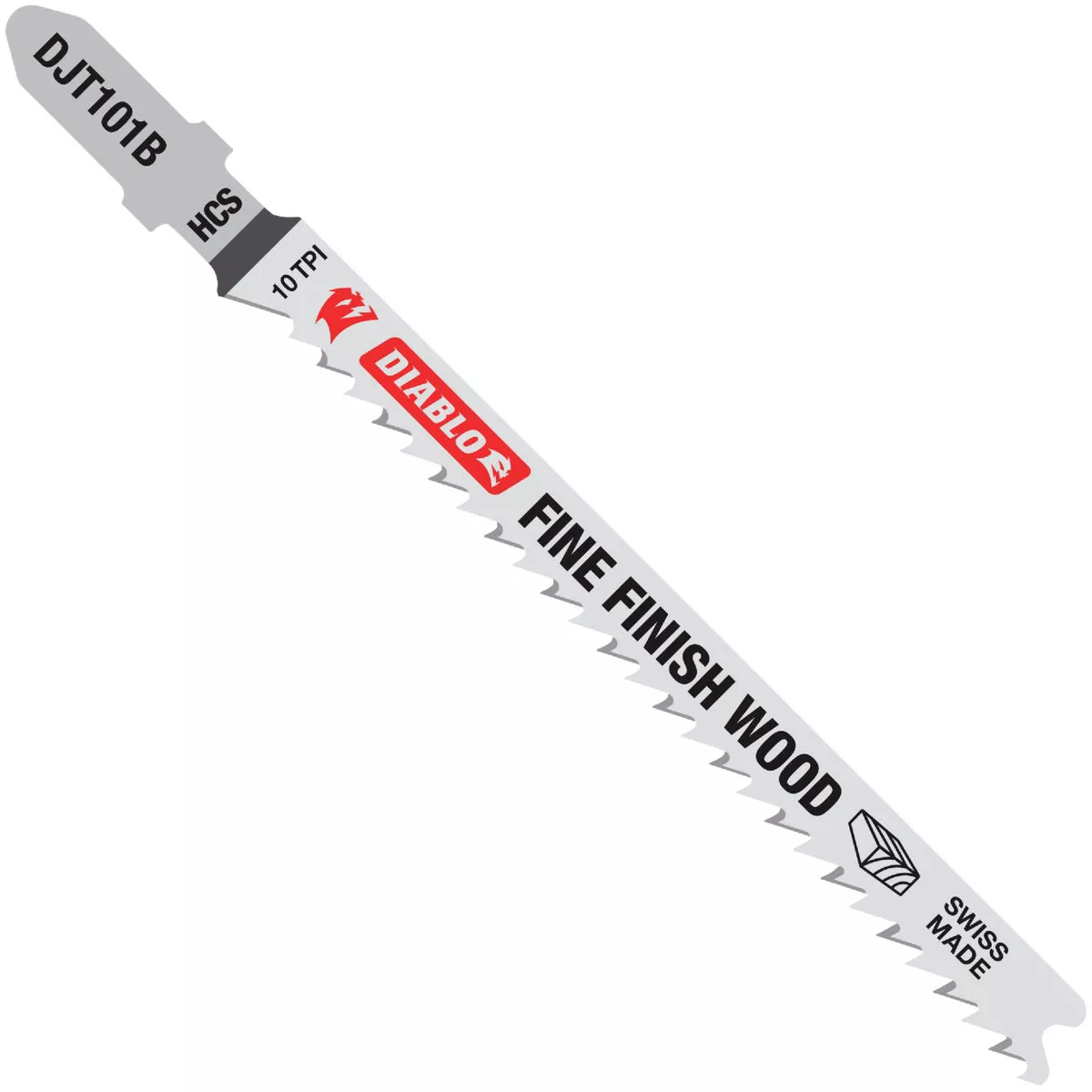 Diablo 4 In. x 10 TPI T-Shank HCS Jig Saw Blade for Fine Finish Wood (5-Pack)