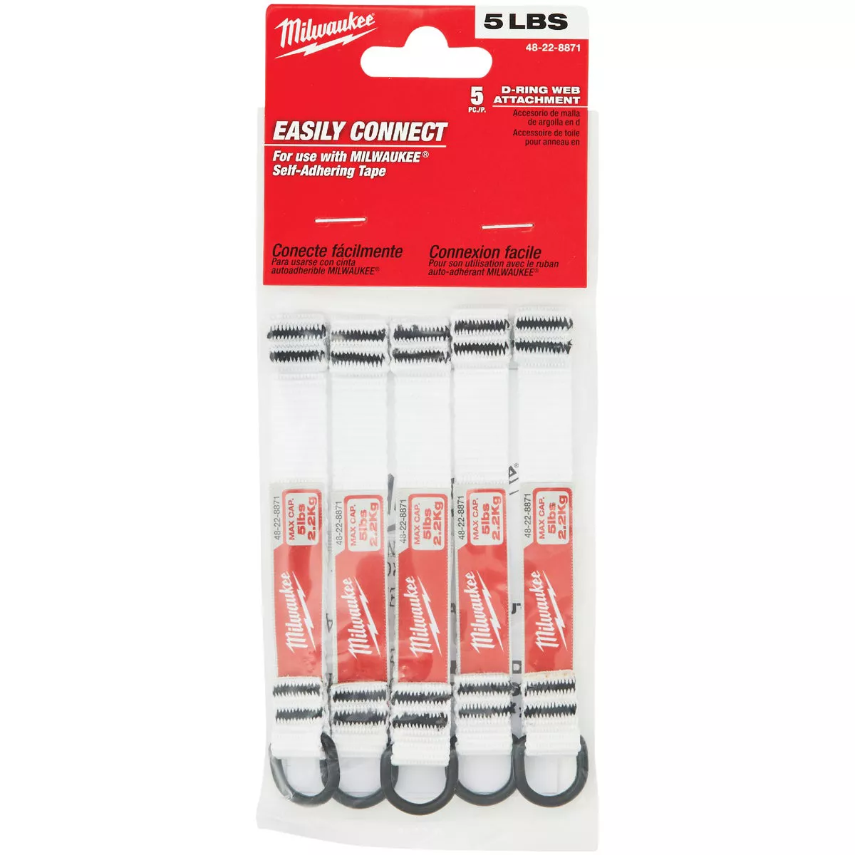 Milwaukee 5 Lb. D-Ring Web Attachment Lanyard Accessory (5-Pack) - photo 2