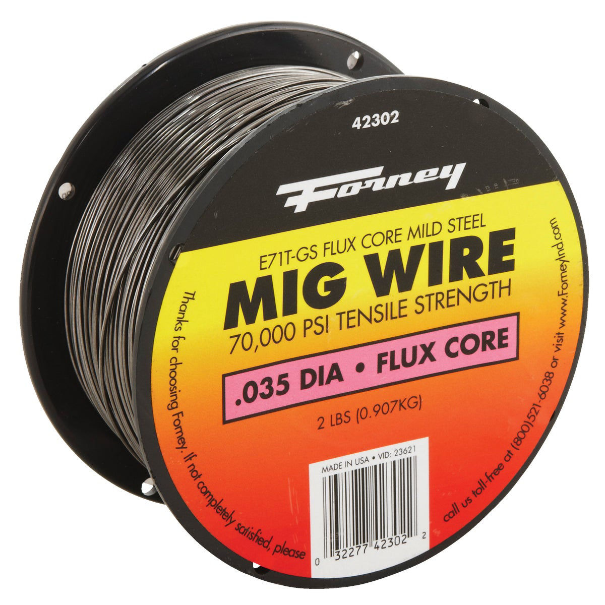 Forney E71TGS 0.035 In. Flux Core Mild Steel Mig Wire, 2 Lb. Do it Best