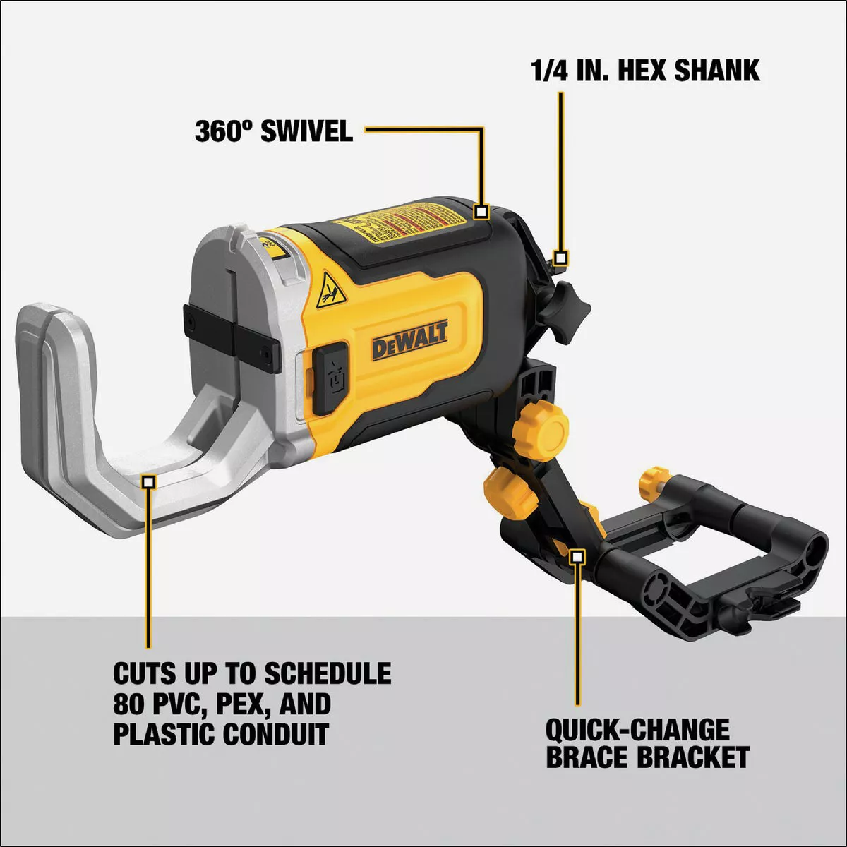 DEWALT IMPACT CONNECT PVC/PEX Pipe Cutter Attachment - photo 3