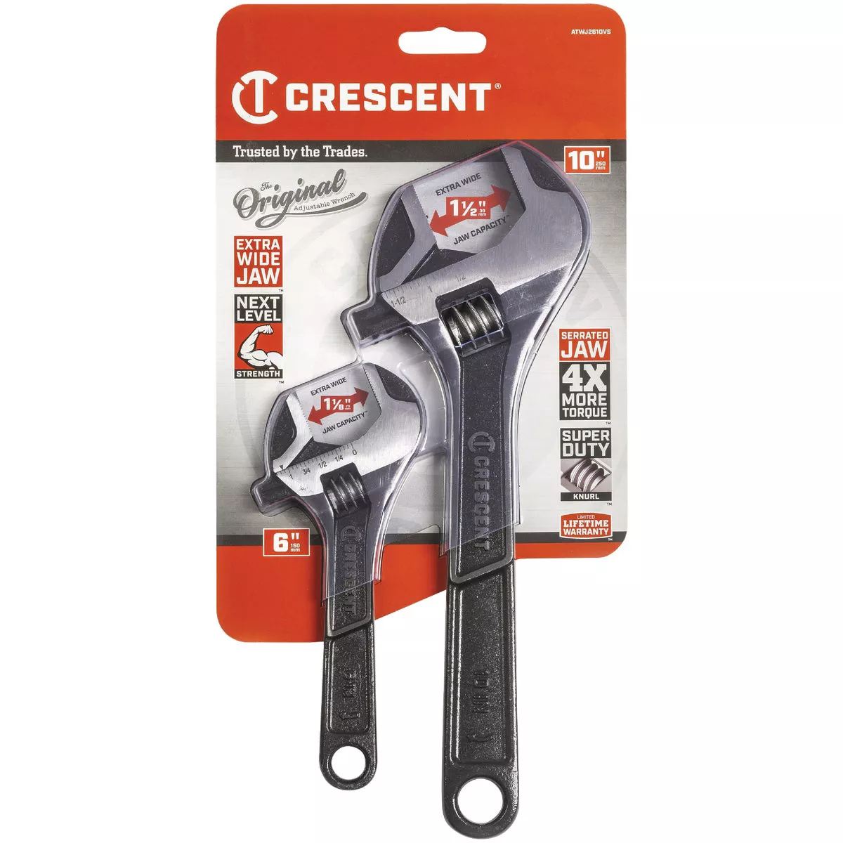 Crescent 6 In. & 10 In. Wide Jaw Adjustable Wrench Set (2-Piece) - photo 2