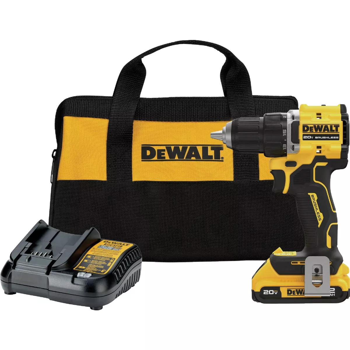 DEWALT ATOMIC 20V MAX Brushless 1/2 In. Compact Cordless Drill/Driver Kit with 2.0 Ah Battery & Charger