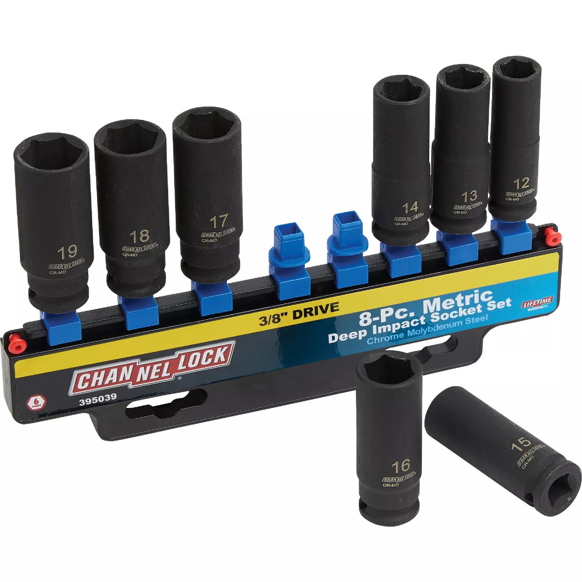 Channellock Metric 3/8 In. Drive 6-Point Deep Impact Driver Set (8-Piece) - photo 2