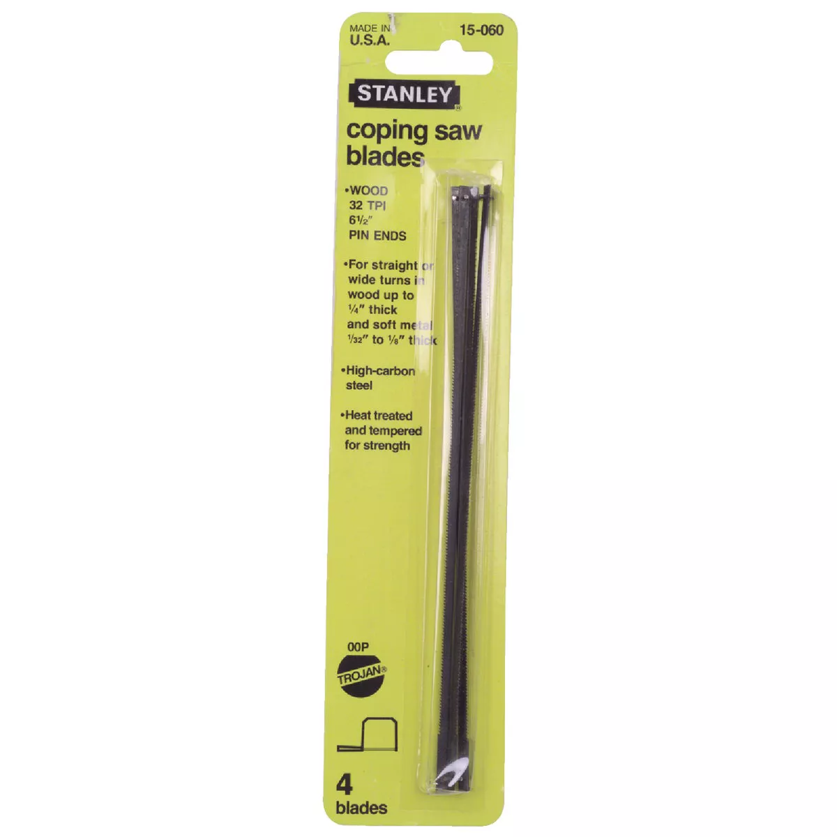 Stanley 6-1/2 In. 15 TPI Coping Saw Blade (4-Pack)