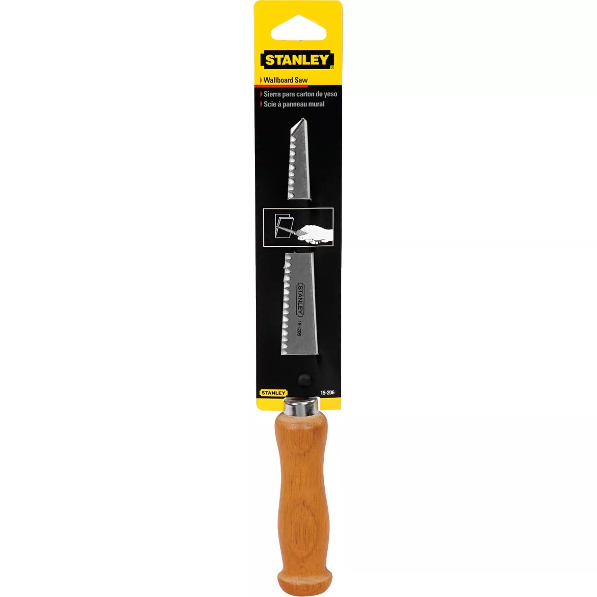 Stanley 6 In. 9 TPI Wood Handle Drywall Jab Saw - photo 2