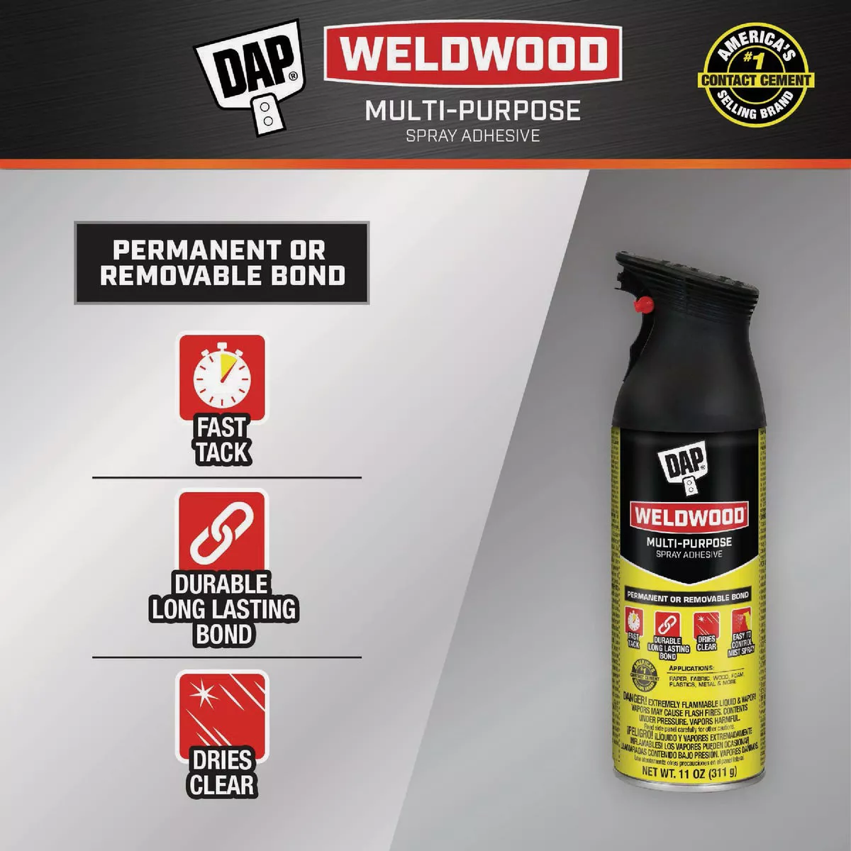 DAP Weldwood 11 Oz. Multi-Purpose Spray Adhesive - photo 2