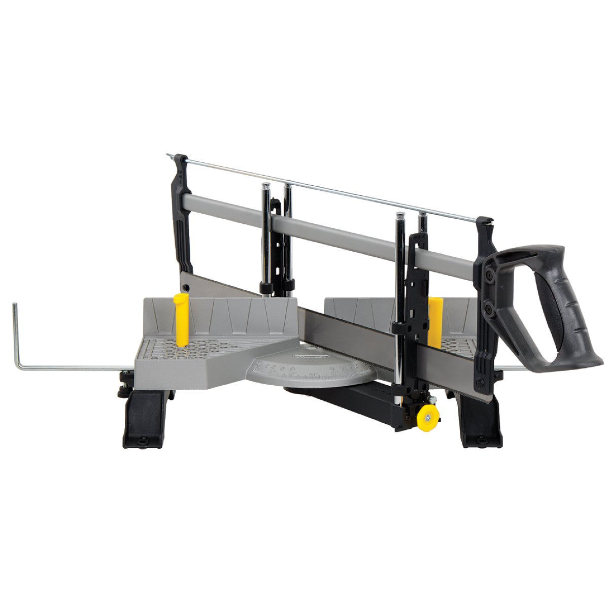 HAUTMEC 14 Inch Clamping Miter Box With Adjustable Jaw 4 Anti Slip Clamps Heavy Duty Abs Mitre Saw Box With 22 5 45 90 Cutting Angles For Woodworking Trim Frames Diy Projects Hthdm25036