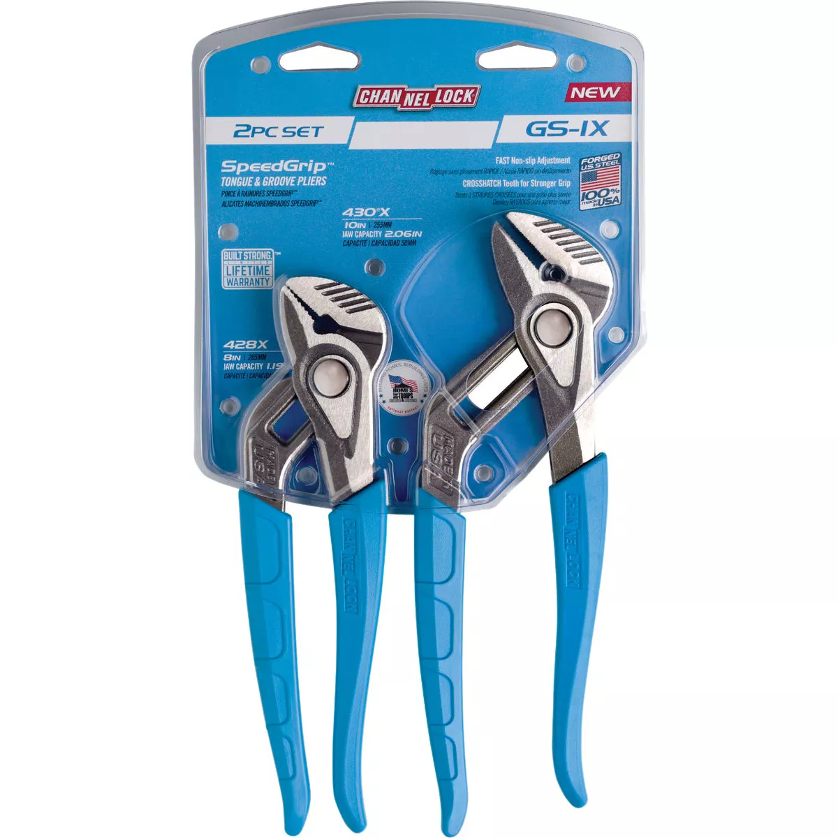 Channellock SpeedGrip 8 In. and 10 In. Plier Set (2-Piece) - photo 2
