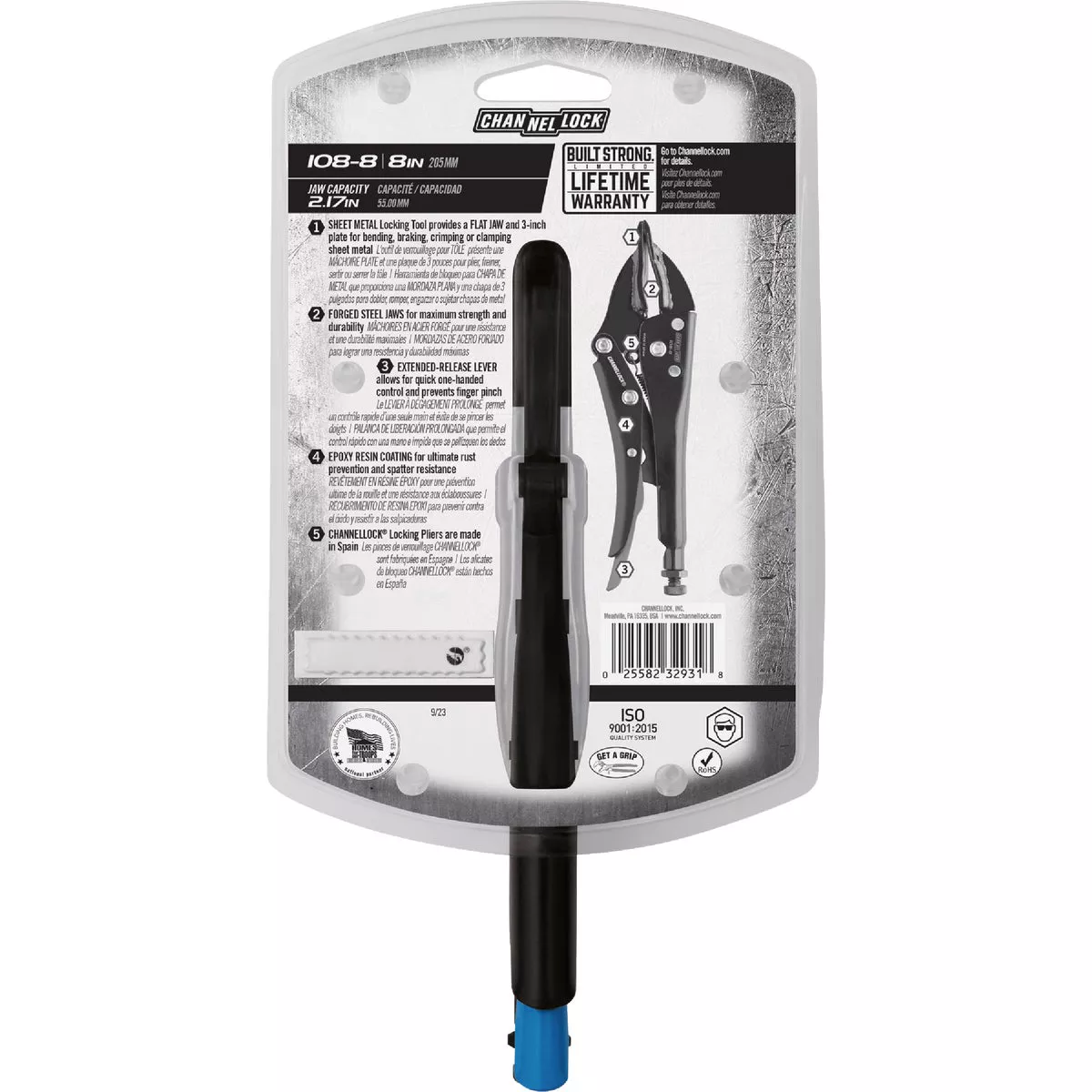 Channellock 8 In. Locking Sheet Metal Pliers - photo 3