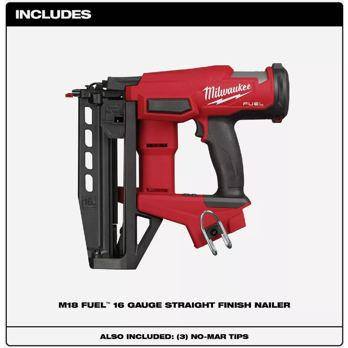 Milwaukee M18 FUEL Brushless 16-Gauge Straight Cordless Finish Nailer (Tool Only) - photo 2