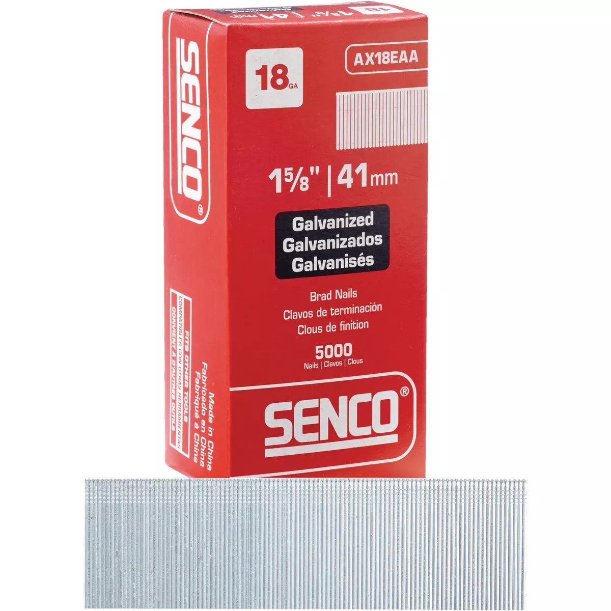 Senco 18-Gauge Galvanized Medium Head Brad Nail, 1-5/8 In. (5000 Ct.)