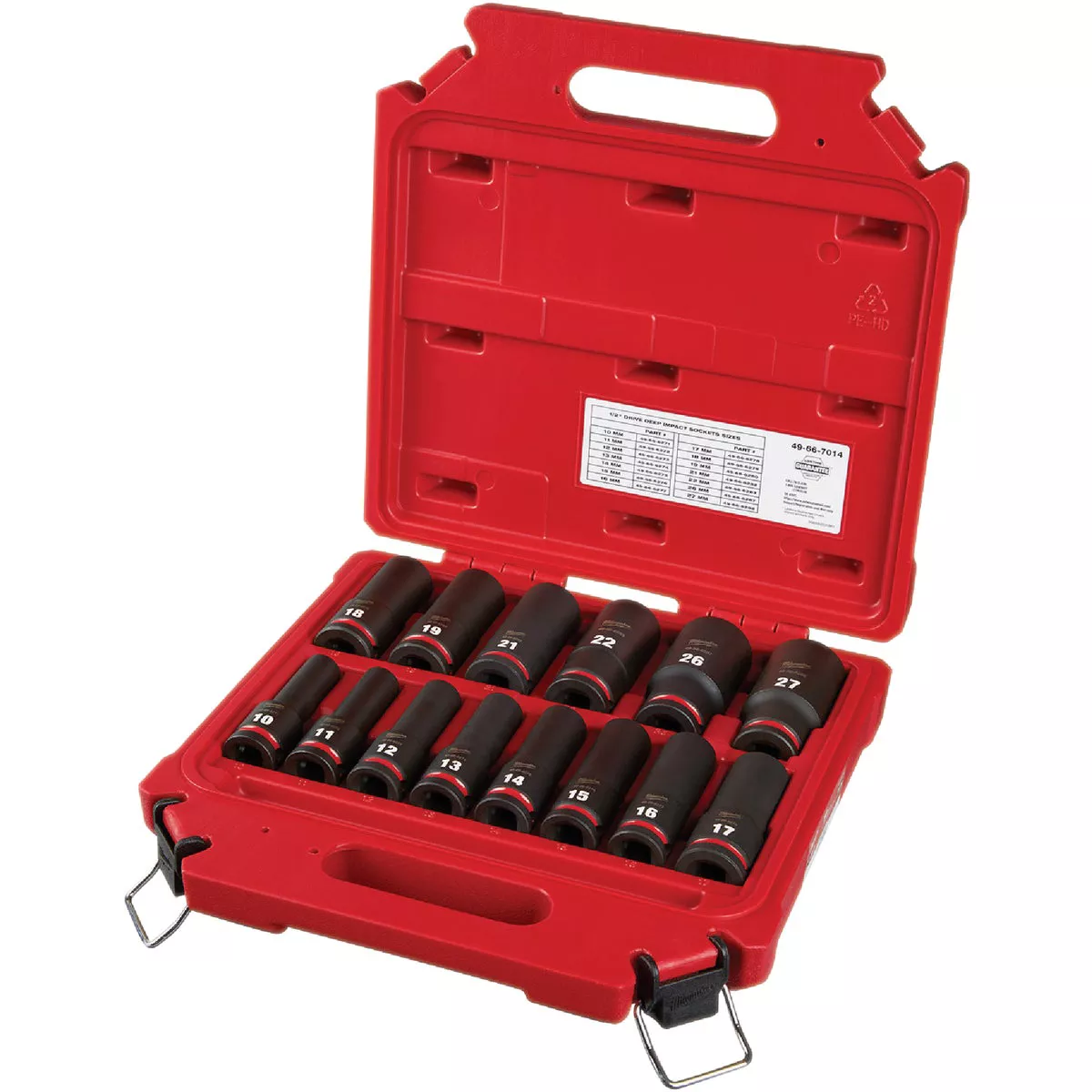 Milwaukee SHOCKWAVE Metric 1/2 In. Drive 6-Point Deep Impact Driver Set (14-Piece) - photo 4