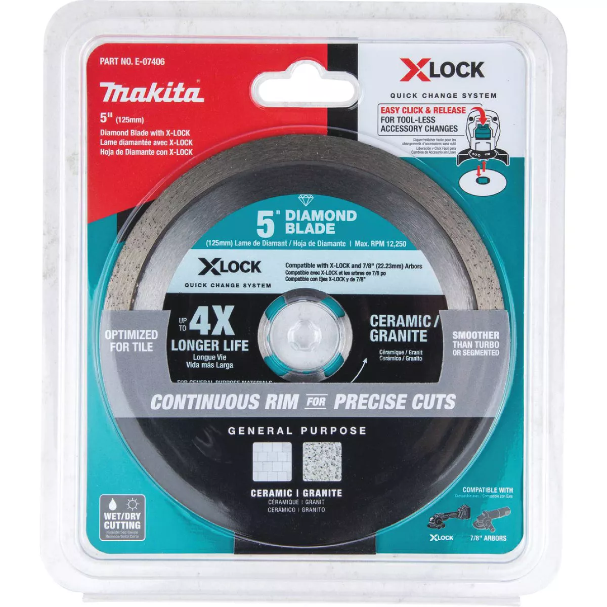 Makita X-LOCK 5 In. Continuous Rim Dry/Wet Cut Diamond Blade - photo 7