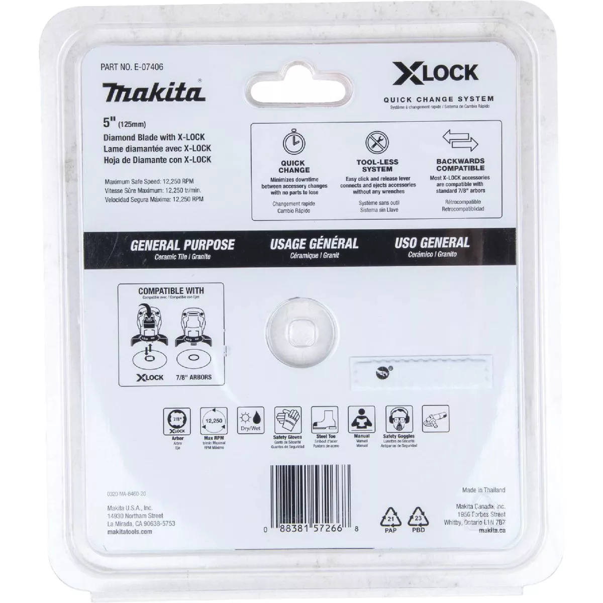 Makita X-LOCK 5 In. Continuous Rim Dry/Wet Cut Diamond Blade - photo 8