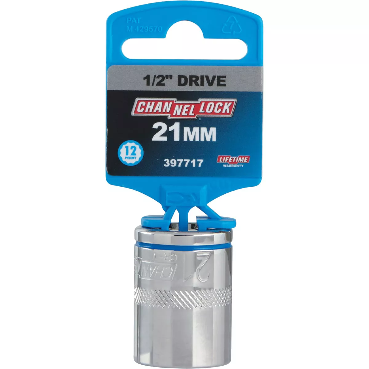 Channellock 1/2 In. Drive 21 mm 12-Point Shallow Metric Socket - photo 2