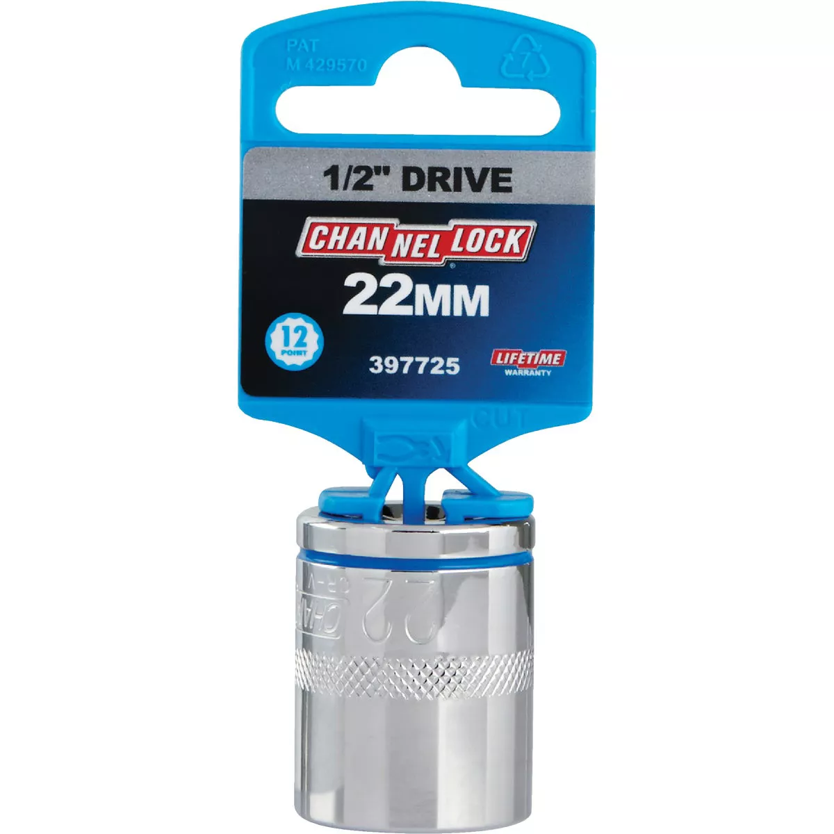 Channellock 1/2 In. Drive 22 mm 12-Point Shallow Metric Socket - photo 2
