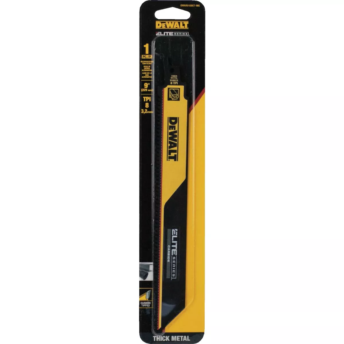 DEWALT Elite Series 9 In. 8 TPI Carbide Metal Reciprocating Saw Blade - photo 2