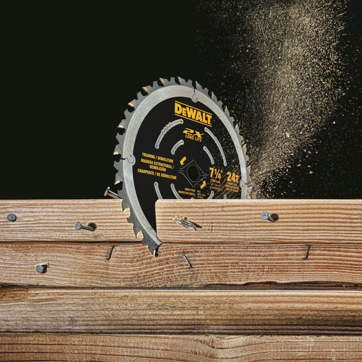 DEWALT 7-1/4 In. 2X Long Life Circular Saw Blade - photo 4