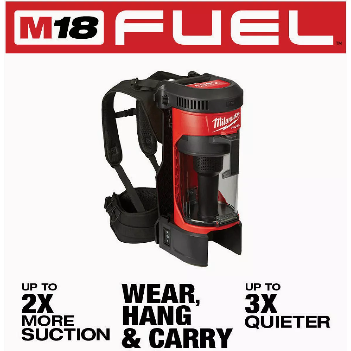 Milwaukee M18 FUEL 18V Lithium-Ion Brushless Cordless 1 Gal. 3-In-1 Backpack Vacuum (Tool Only) - photo 2