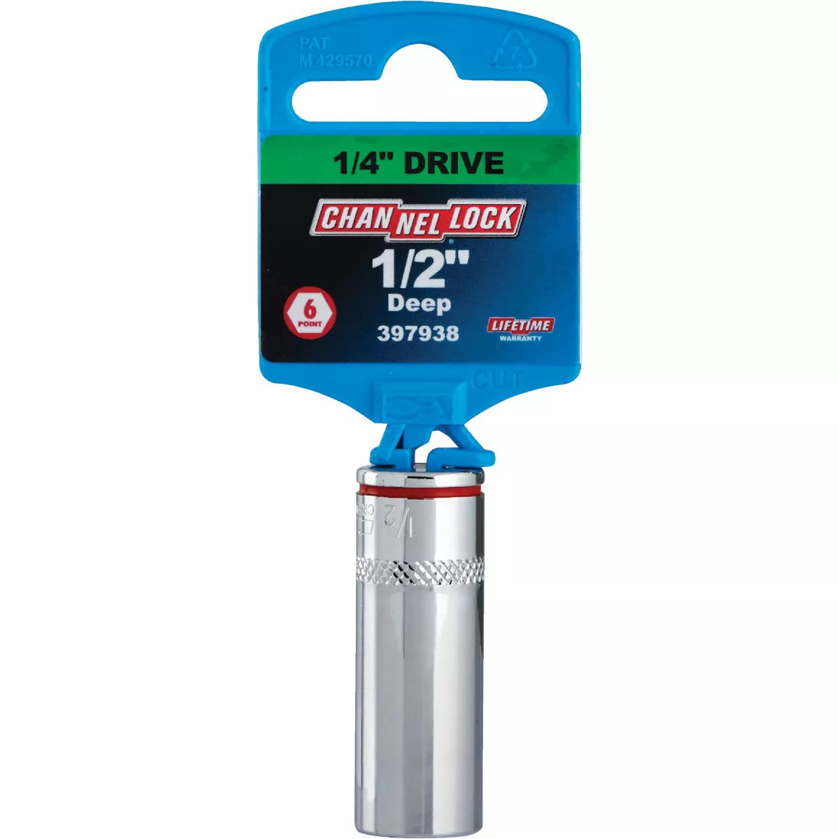 Channellock 1/4 In. Drive 1/2 In. 6-Point Deep Standard Socket - photo 2