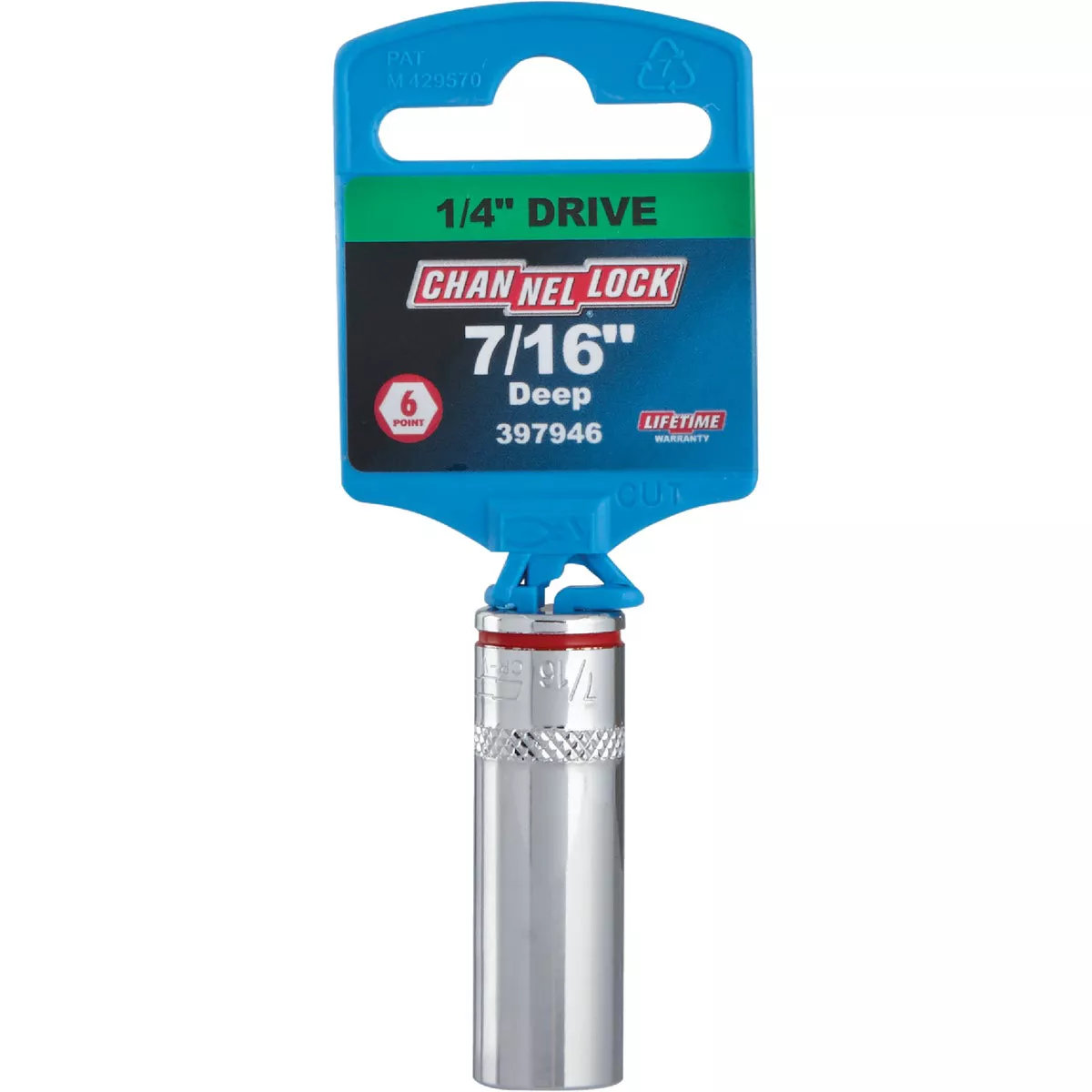 Channellock 1/4 In. Drive 7/16 In. 6-Point Deep Standard Socket - photo 2