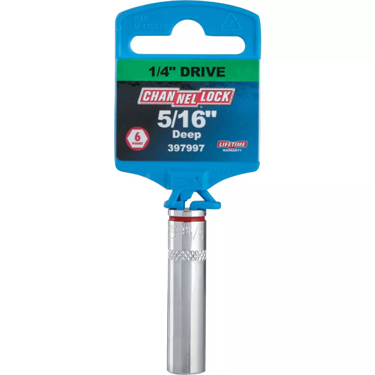 Channellock 1/4 In. Drive 5/16 In. 6-Point Deep Standard Socket - photo 2
