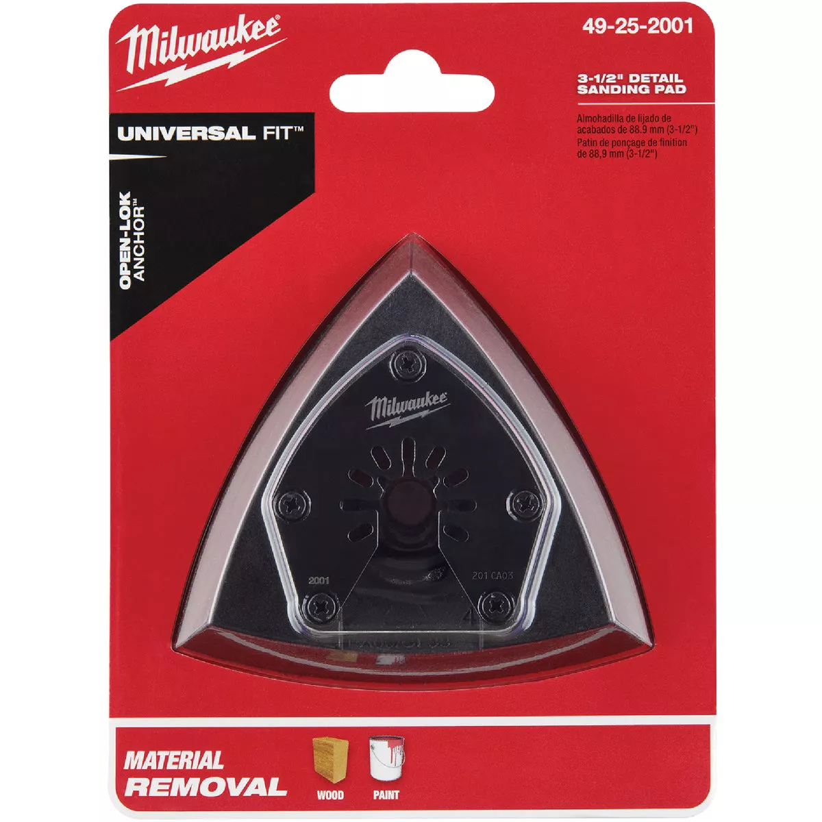 Milwaukee OPEN-LOK 3-1/2 In. Triangle Sanding Pad - photo 2