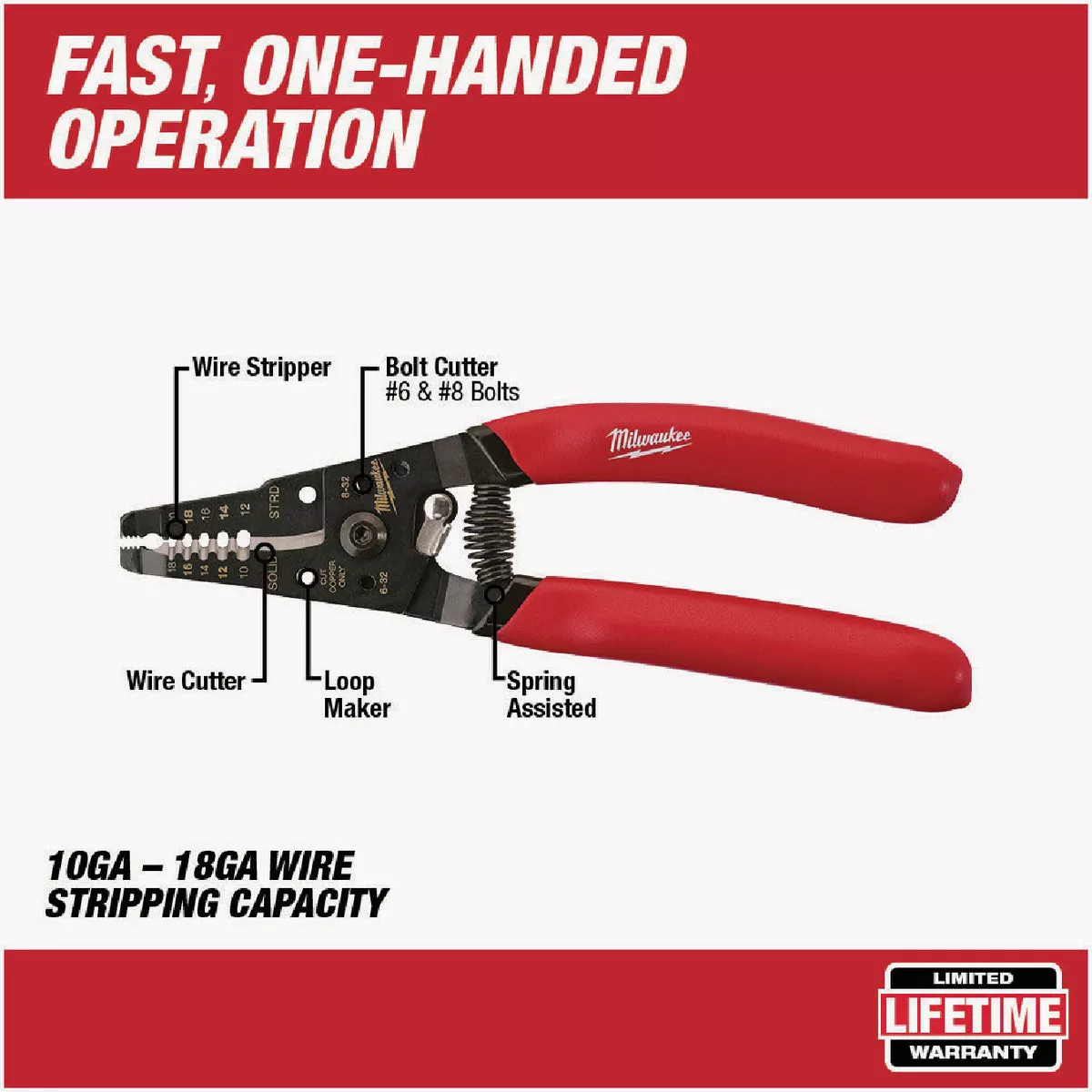 Milwaukee 7 In. 10 AWG to 20 AWG Solid/Stranded Wire Stripper/Cutter - photo 6