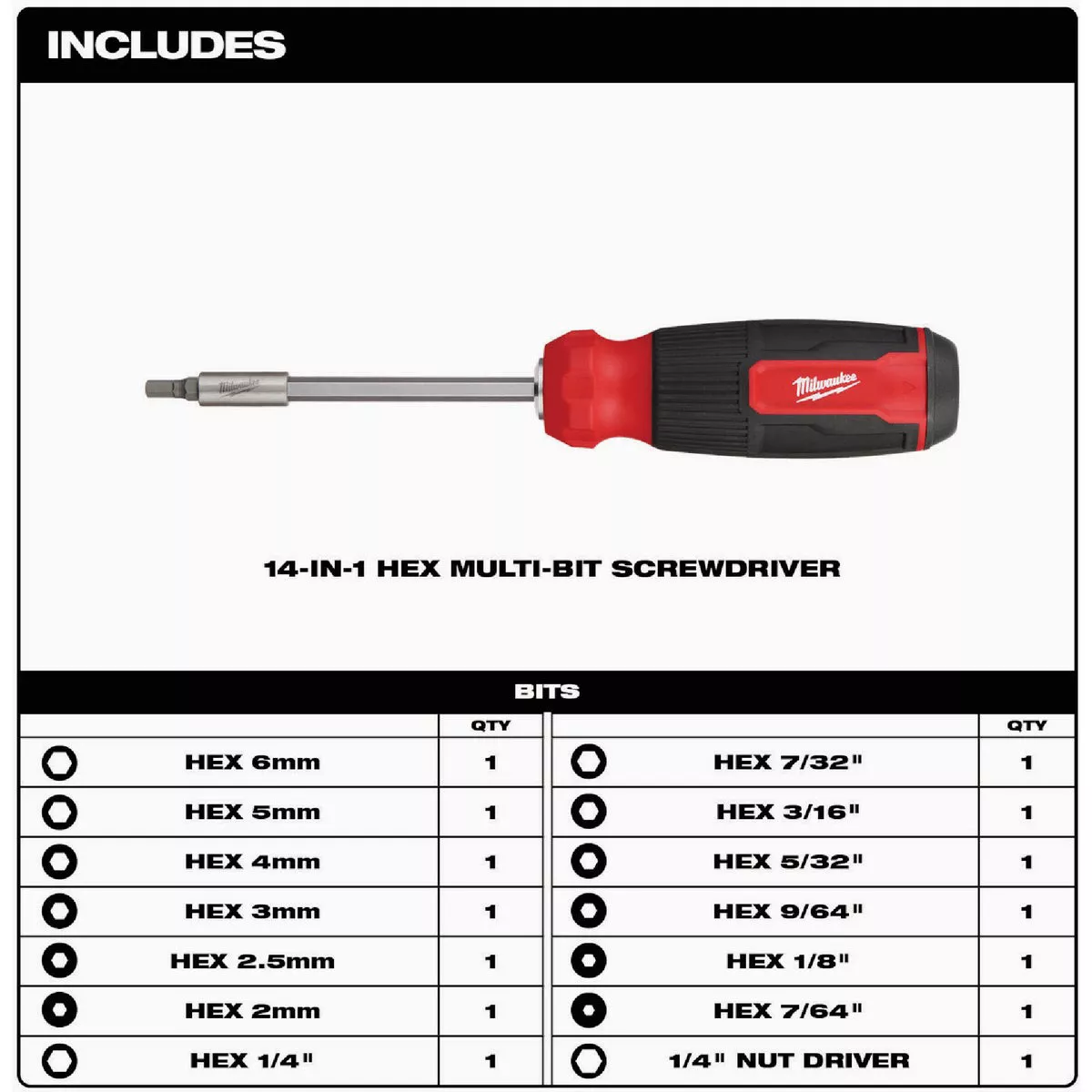 Milwaukee 14-in-1 Hex Multi-Bit Screwdriver - photo 3