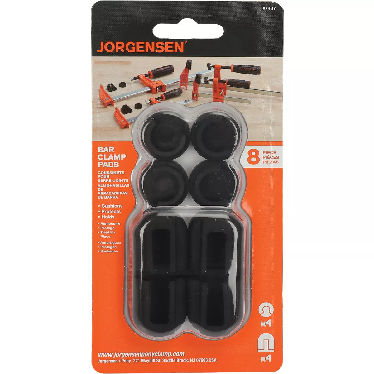 Jorgensen Work-Protecting Bar Clamp Pads (8-Piece)