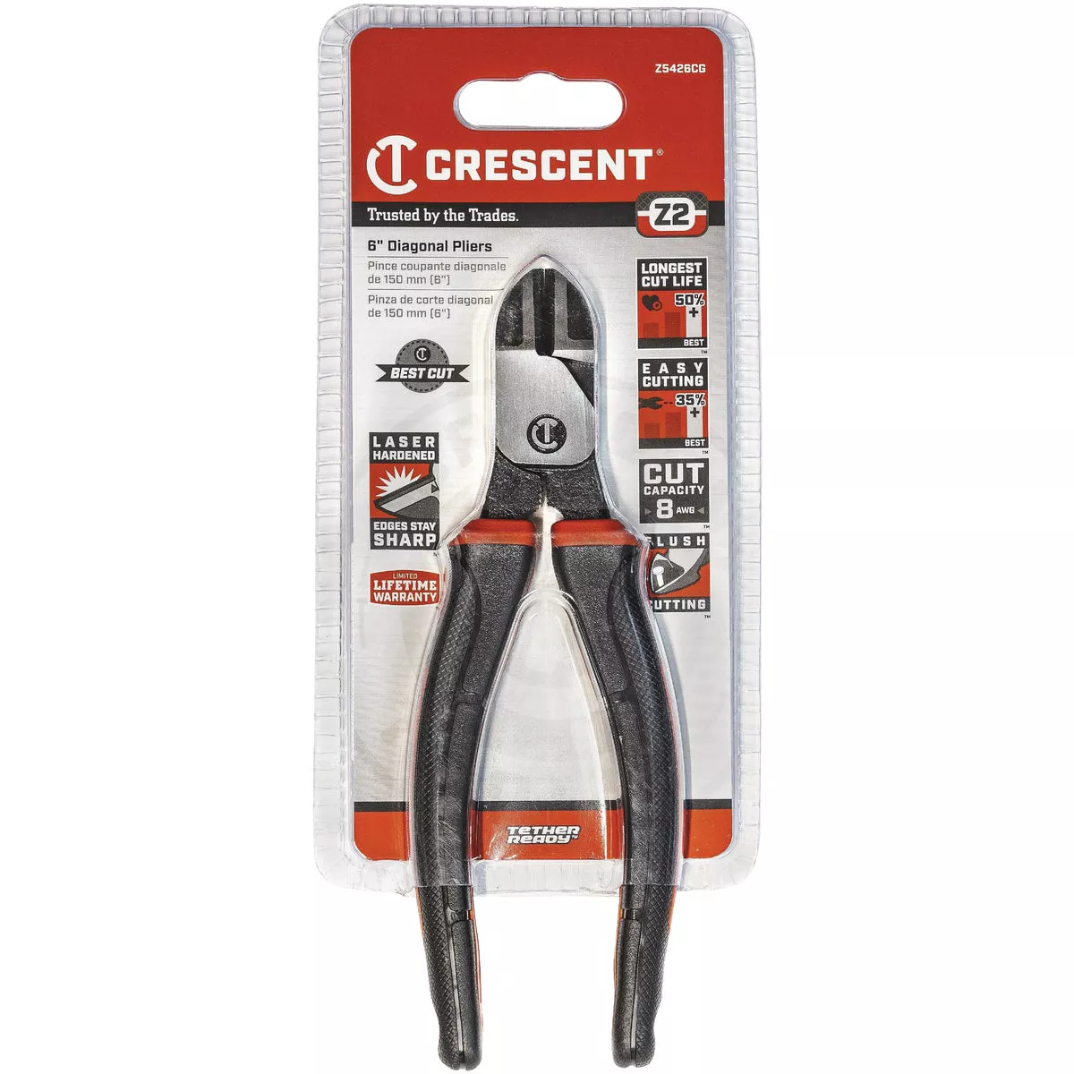 Crescent 6 In. Z2 Dual Material Diagonal Cutting Pliers - photo 2