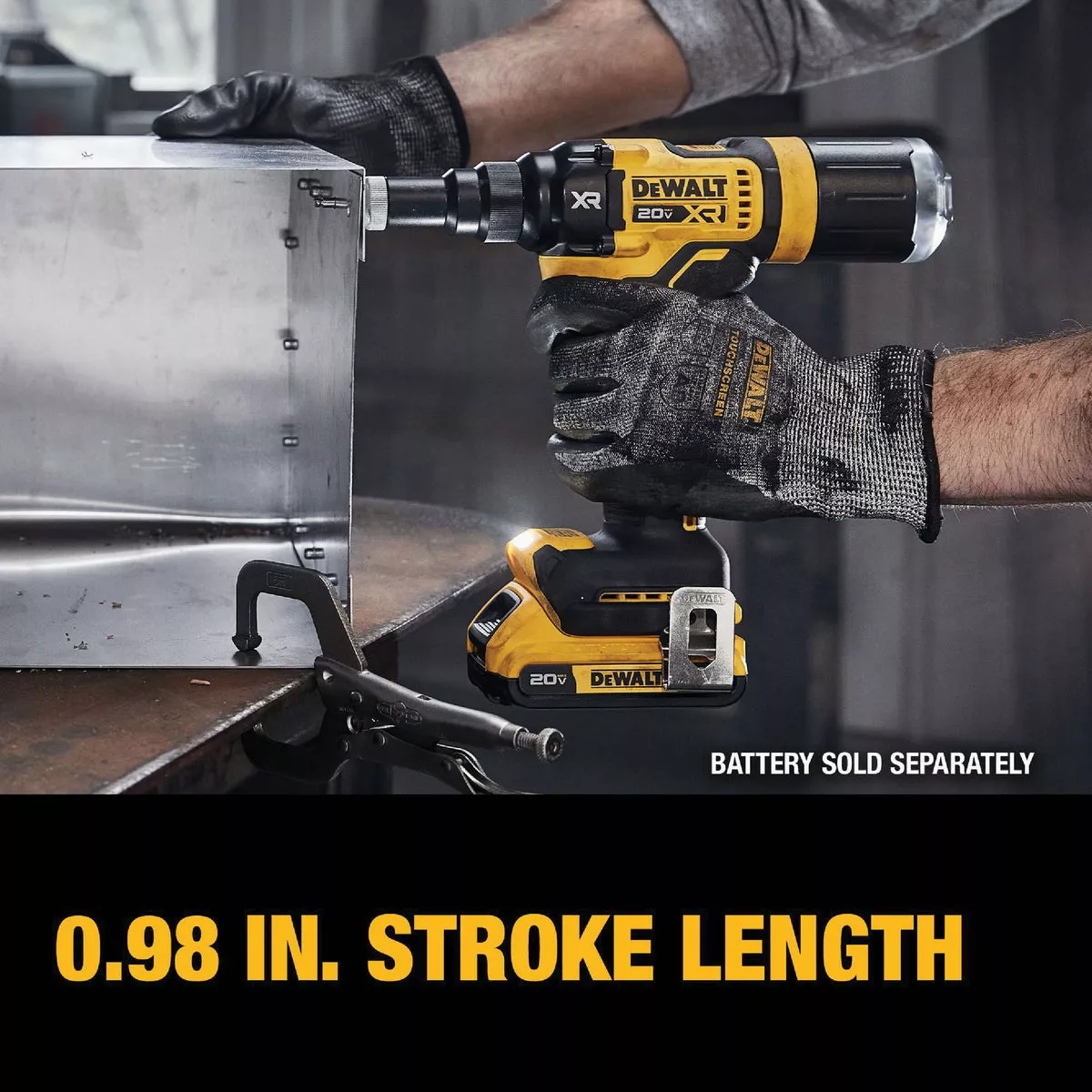 DEWALT 20V MAX XR Brushless 3/16 In. Cordless Rivet Tool (Tool Only) - photo 3