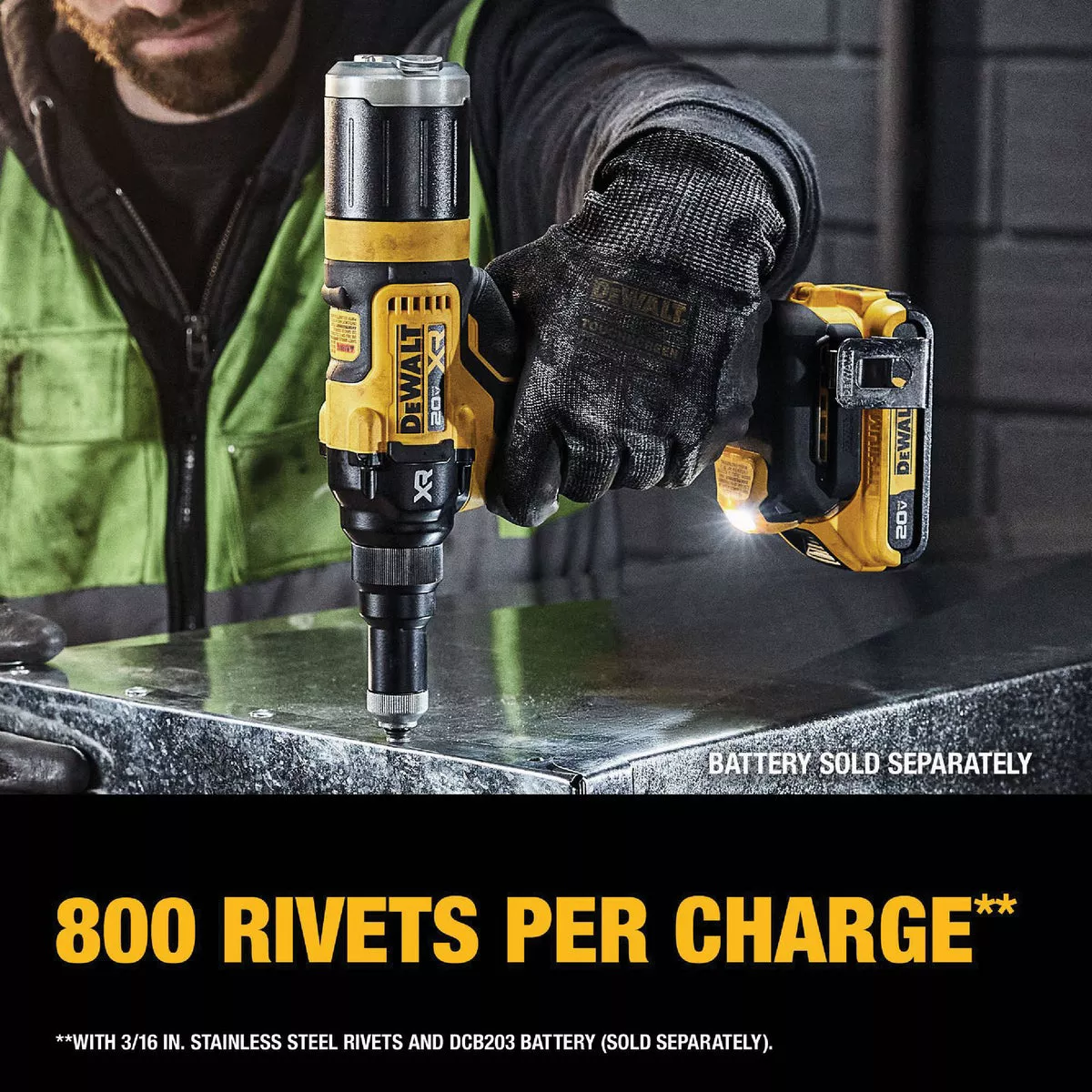 DEWALT 20V MAX XR Brushless 3/16 In. Cordless Rivet Tool (Tool Only) - photo 5