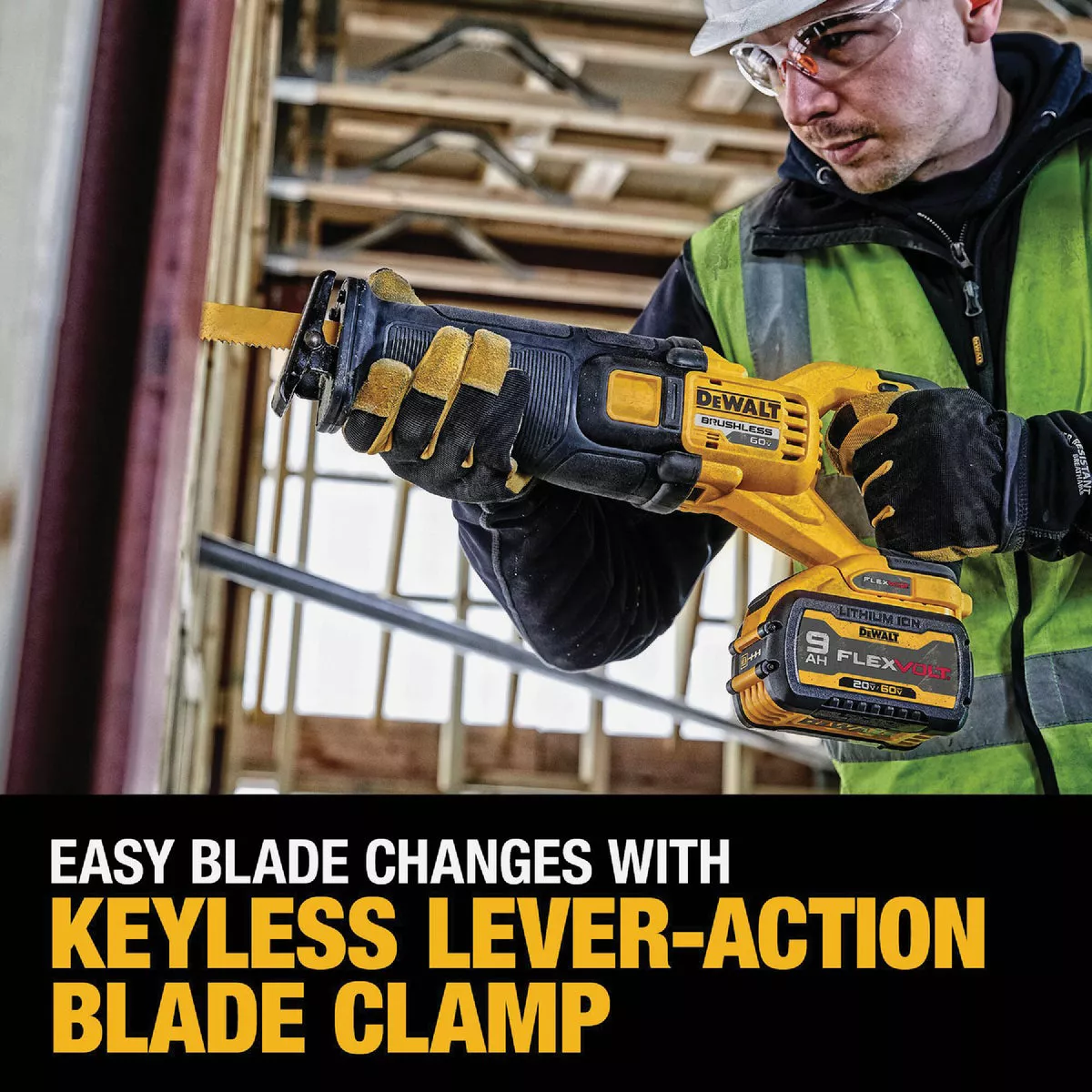 DEWALT FLEXVOLT 60V MAX Brushless Cordless Reciprocating Saw Kit with 9.0 Ah Battery & Charger - photo 6