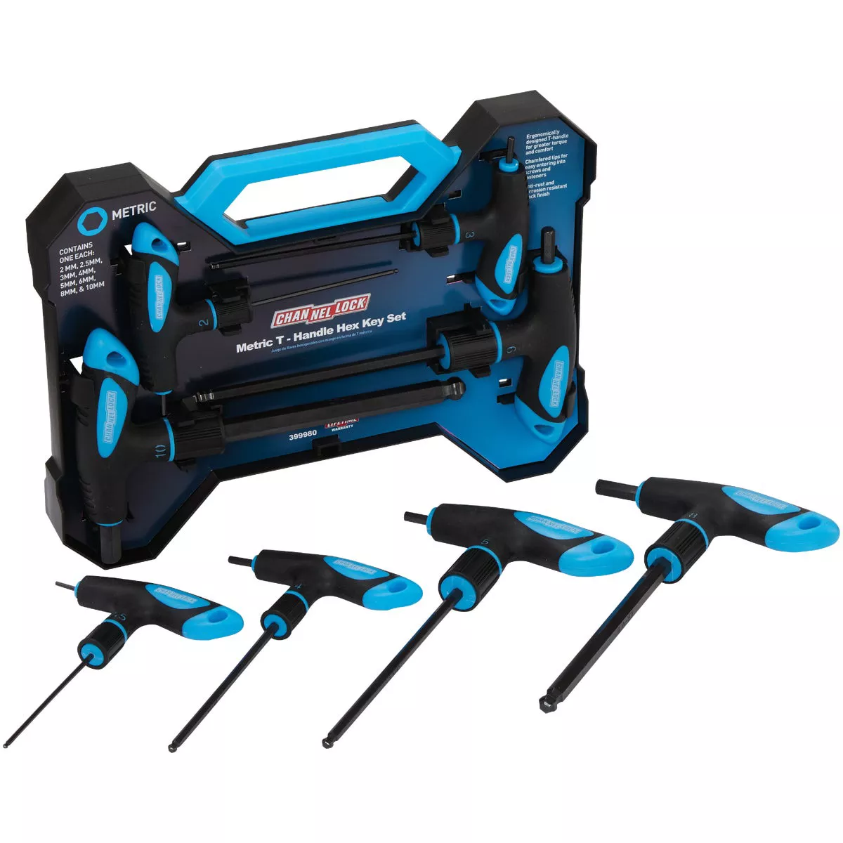 Channellock Metric T-Handle Ball-End Hex Key Set (8-Piece) | True Value ...