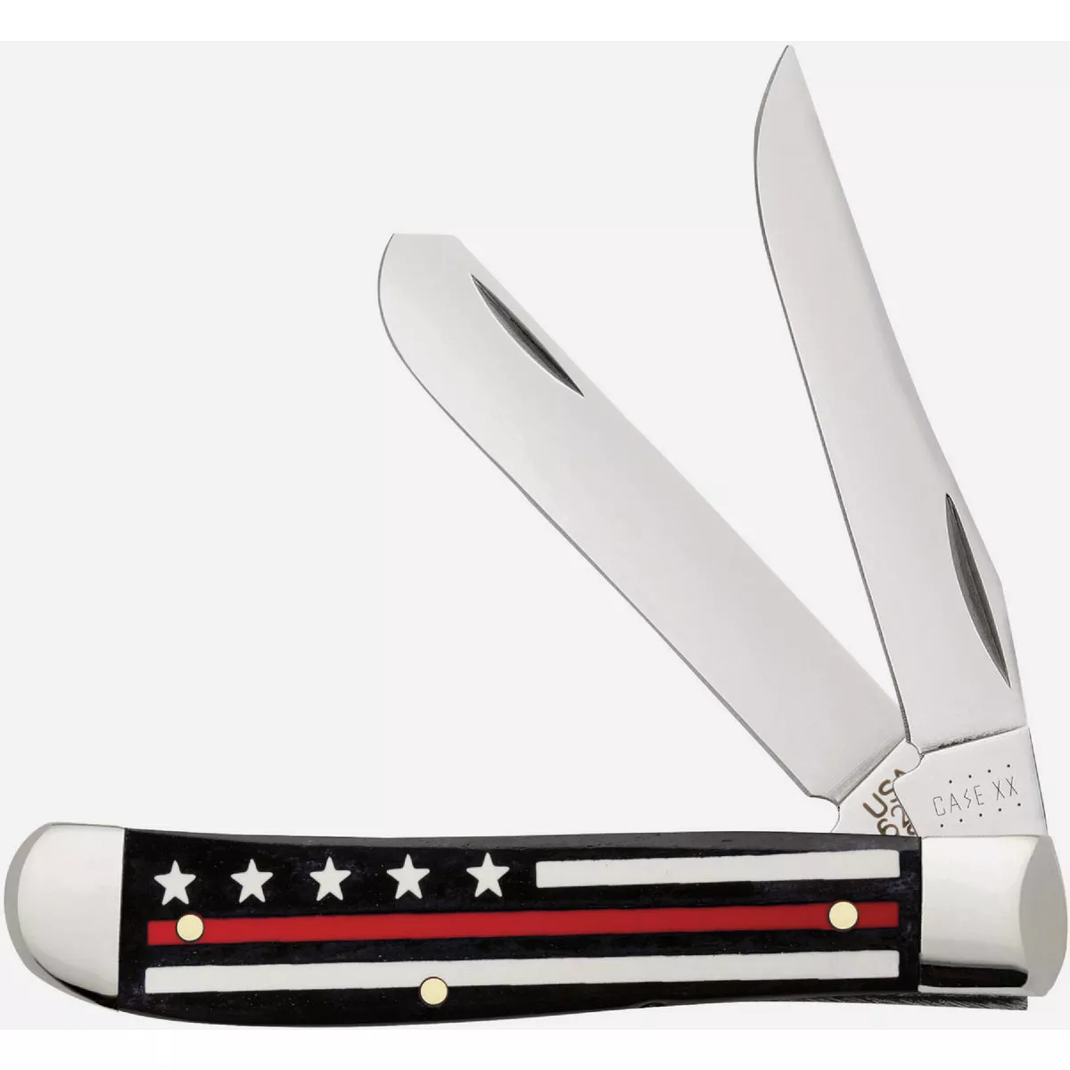 Case 2.7 In. Fire Red Line Mini Trapper Pocket Knife