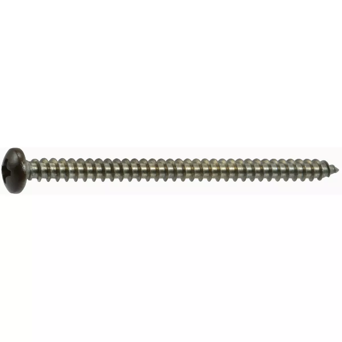 Midwest Fastener #8 x 2-1/2 In. Brown Painted 18-8 Stainless Steel Phillips Pan Head Sheet Metal Screws (12 Ct.)-
