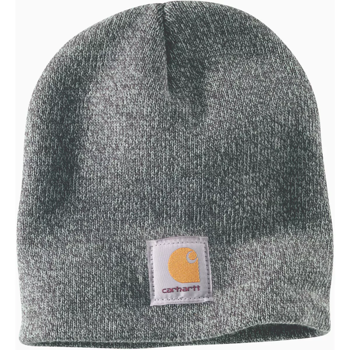 Carhartt Men's Heather Grey/Coal Heather Rib Knit Acrylic Beanie