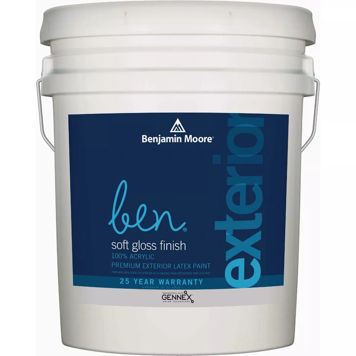 Benjamin Moore ben Acrylic Latex Soft Gloss Exterior House Paint, Base 1, 5 Gal.