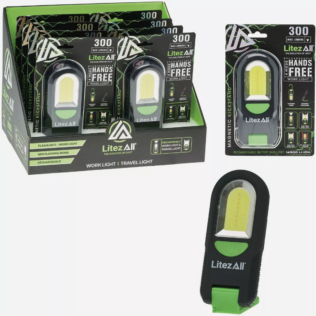 LitezAll Promier Products LED Rechargeable Oval Work Light-