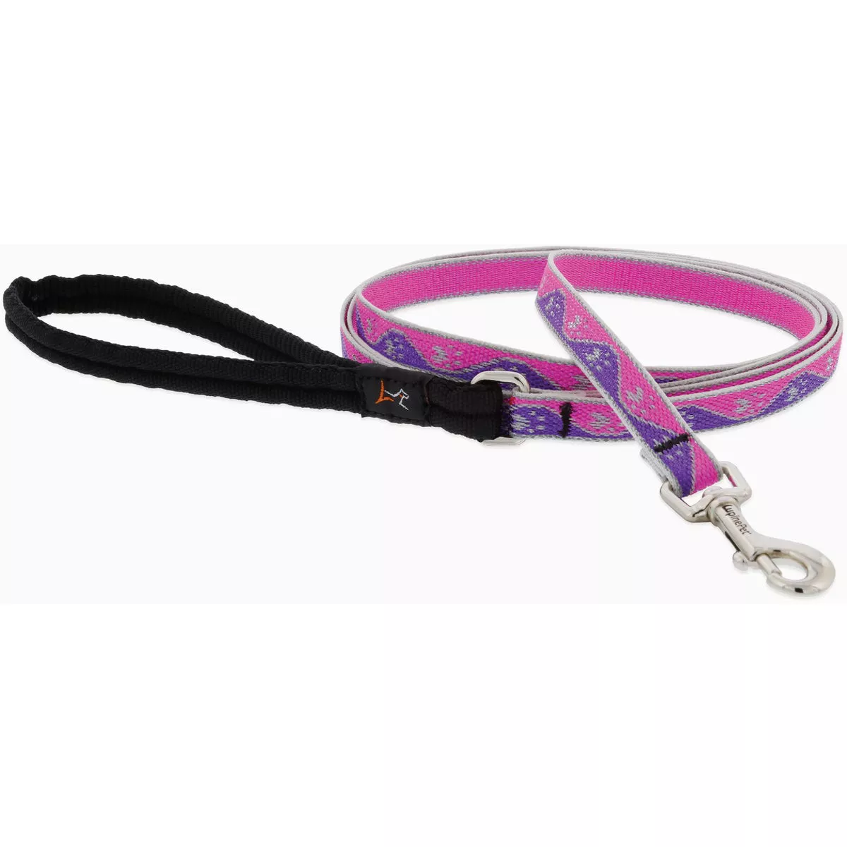 Lupine 1/2 In. x 6 Ft. Reflective Small Dog Pink Paw Dog Leash-