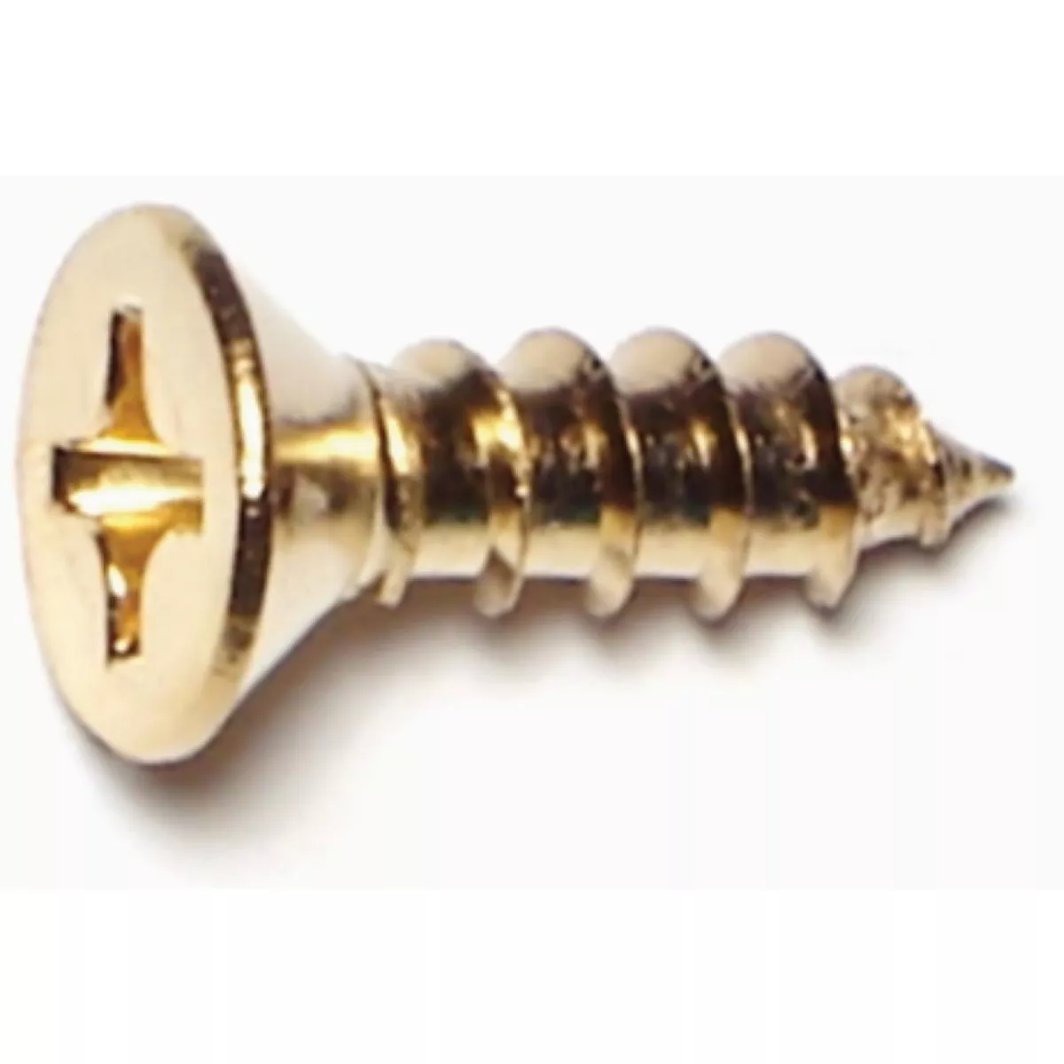 Midwest Fastener #12 x 3/4 In. Brass Plated Steel Phillips Flat Head Sheet Metal Screws